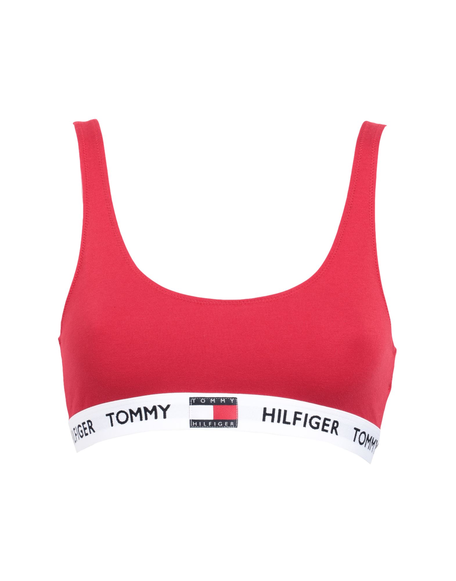 《セール開催中》TOMMY HILFIGER レディース ブラジャー レッド XS オーガニックコットン 91% / ポリウレタン 9% BRALETTE