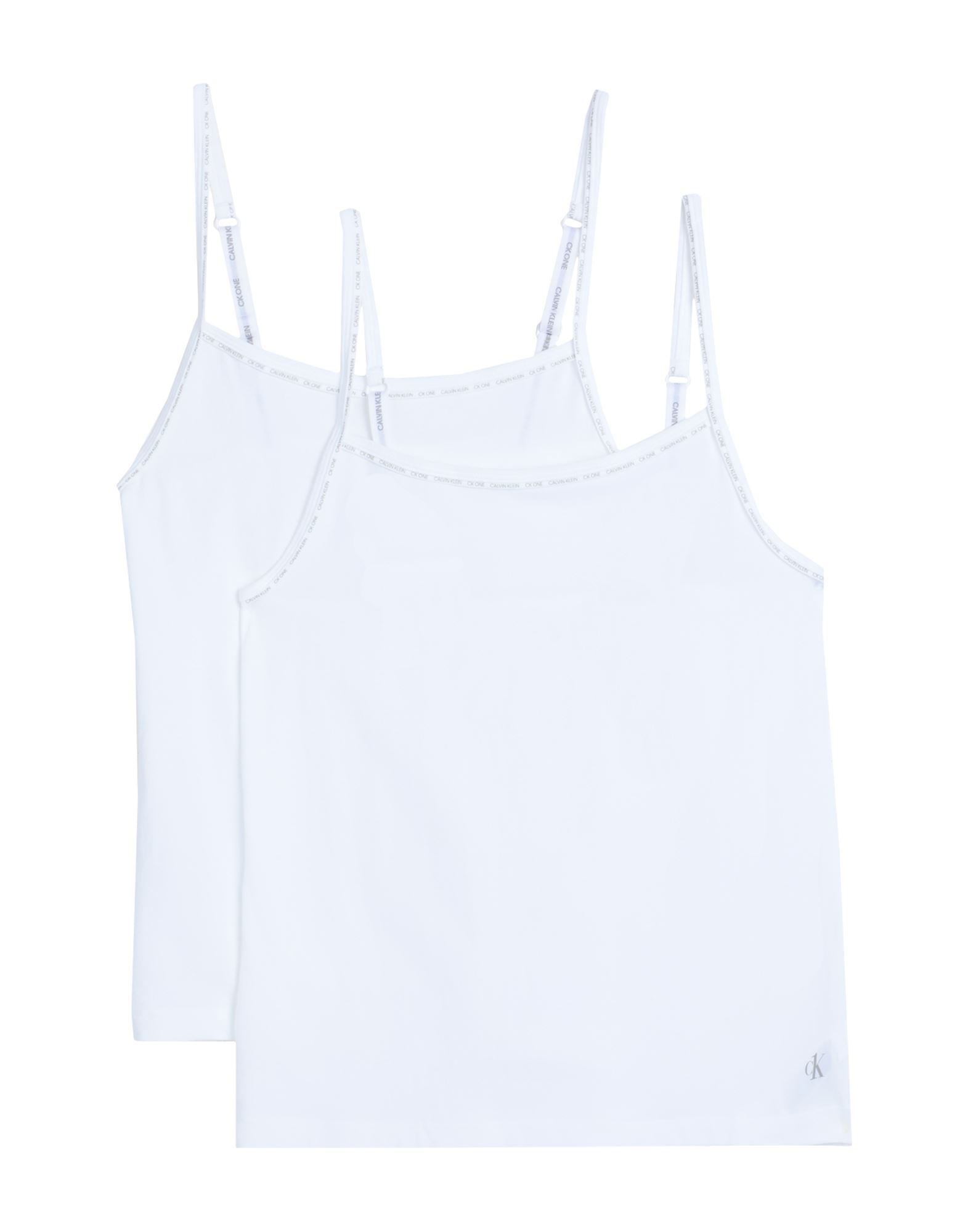 《セール開催中》CK ONE レディース アンダーTシャツ ホワイト M コットン 55% / レーヨン 37% / ポリウレタン 8% CAMISOLE 2PACK