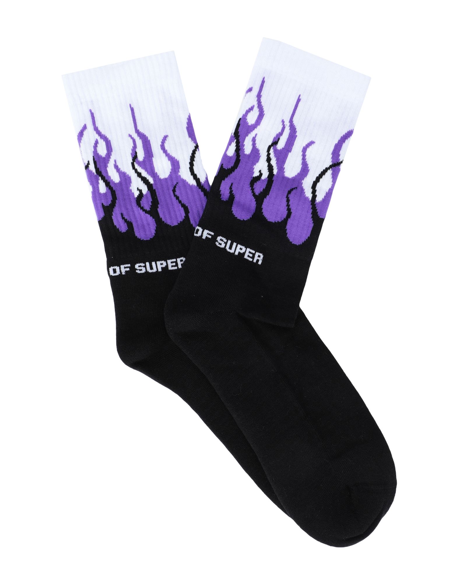 ԥ볫VISION OF SUPER  åȥå ѡץ one size åȥ 80% / ݥꥨƥ 15% / ݥꥦ쥿 5% BLACK SOCKS FLAMES