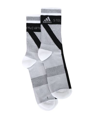 Adidas By Stella Mccartney Asmc Crew Socks Woman Socks & Hosiery White Size 7-8 Recycled Polyamide,