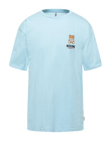 Moschino Man Undershirt Sky Blue Size Xs Cotton