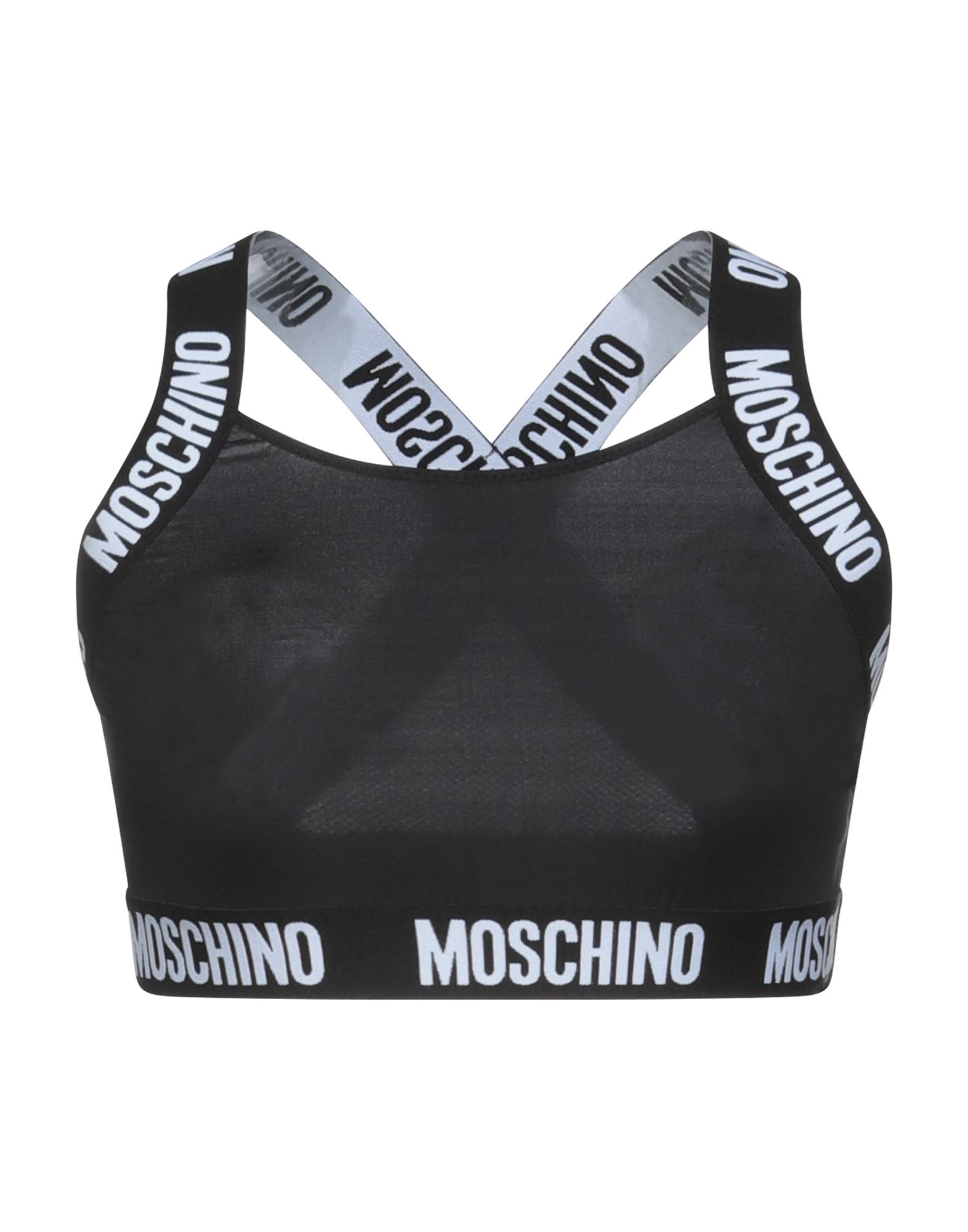 《セール開催中》MOSCHINO レディース ブラジャー ブラック XS ポリエステル 86% / ポリウレタン 14% / ナイロン / コットン