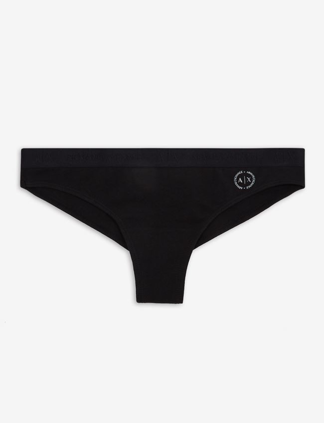 Armani Exchange Slip Nero Cotone, Elastan