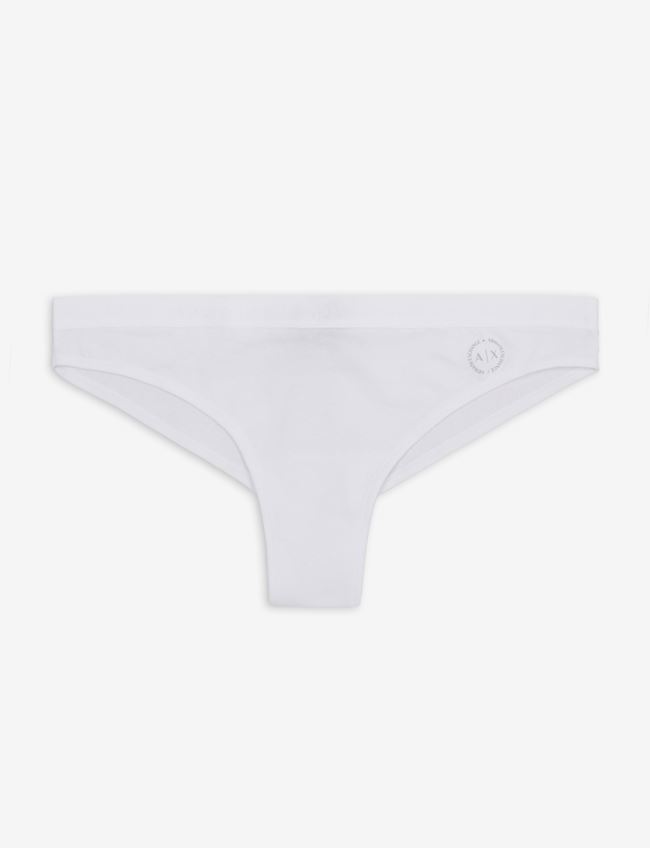 Armani Exchange Slip Bianco Cotone, Elastan