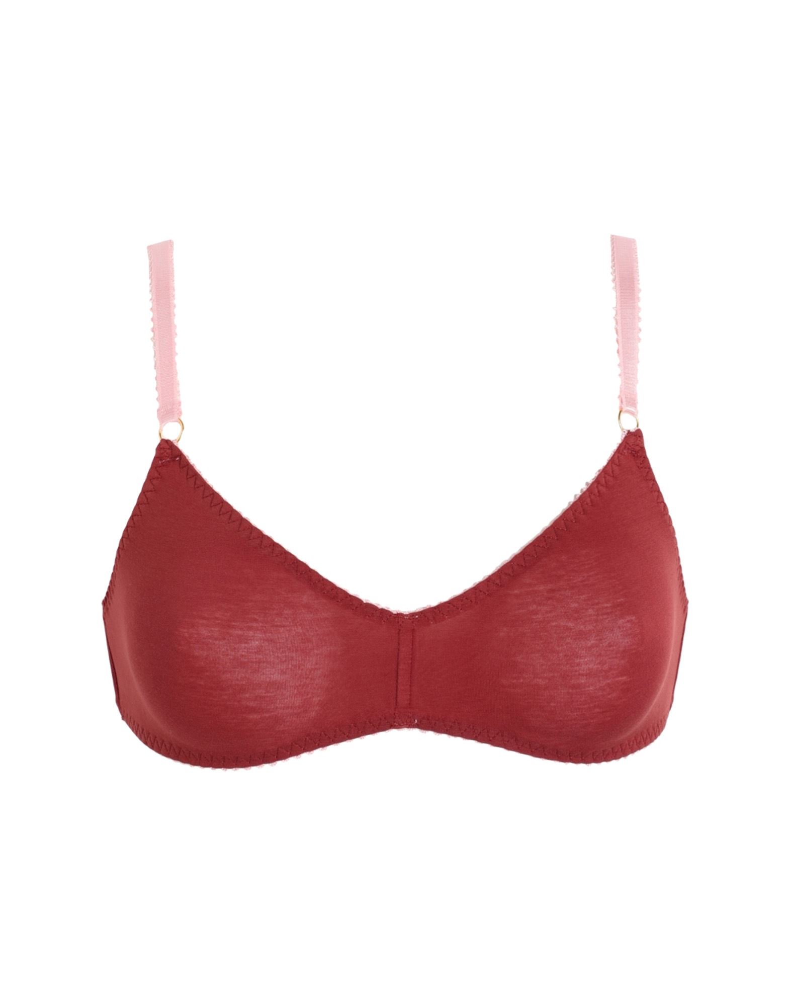 《セール開催中》DORA LARSEN レディース ブラジャー 赤茶色 8 オーガニックコットン 93% / ポリウレタン 7% ROSALIE SOFT BRA