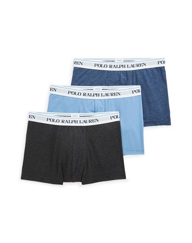 Polo Ralph Lauren Classic Stretch-cotton Trunk 3-pack Man Boxer Blue Size S Cotton, Elastane