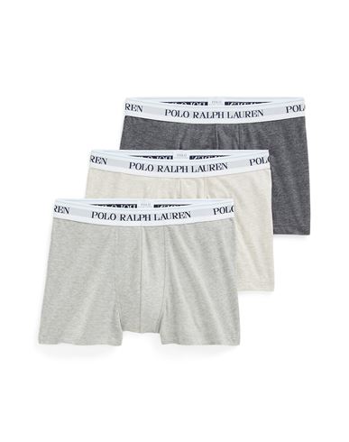Polo Ralph Lauren Classic Stretch-cotton Trunk 3-pack Man Boxer Light Grey Size L Cotton, Elastane