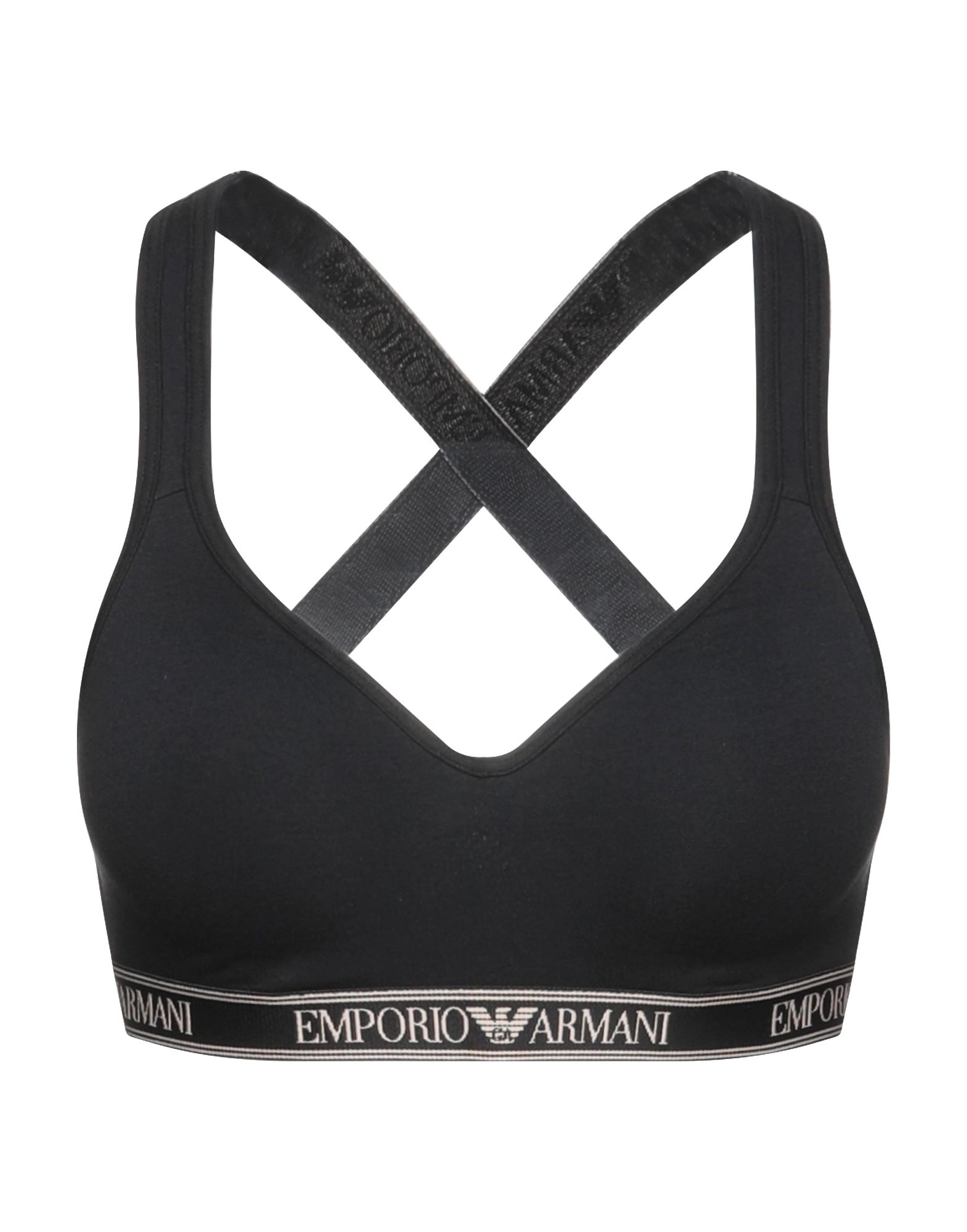 《セール開催中》EMPORIO ARMANI レディース ブラジャー ブラック XS コットン 95% / ポリウレタン 5% / ポリエステル