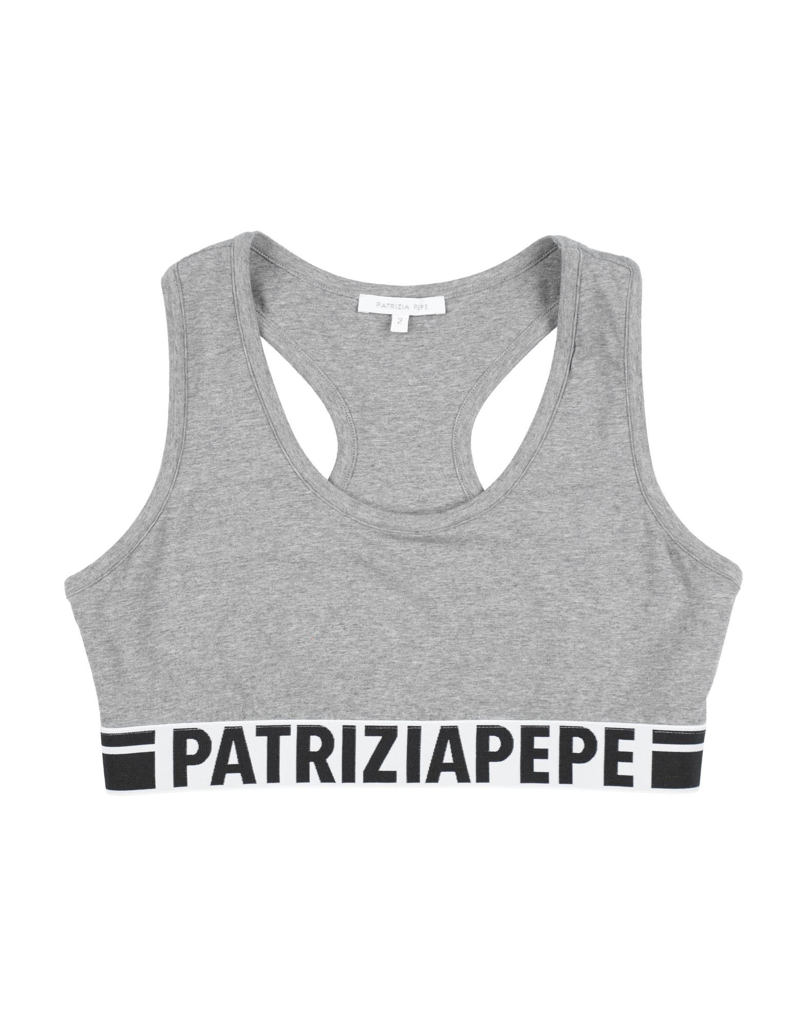 《セール開催中》PATRIZIA PEPE レディース ブラジャー グレー 2 コットン 95% / ポリウレタン 5%