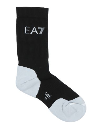 Ea7 Man Socks & Hosiery Black Size Xxl Cotton, Polyamide, Polyester, Elastane