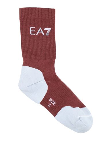 Ea7 Man Socks & Hosiery Brown Size Xl Cotton, Polyamide, Polyester, Elastane