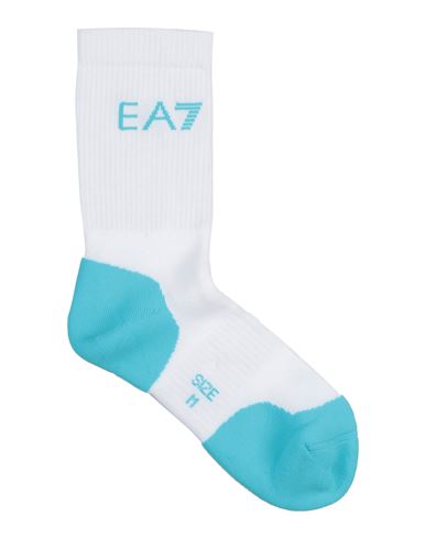 Ea7 Man Socks & Hosiery Azure Size Xs Cotton, Polyamide, Polyester, Elastane In Blue