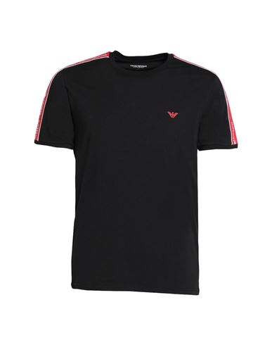 Emporio Armani Loungewear T-shirt Man Undershirt Black Size L Cotton, Elastane