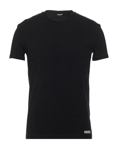 Dsquared2 Man Undershirt Black Size L Cotton, Elastane