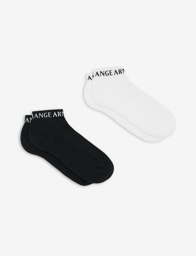 Armani Exchange Sock Bianco/Nero Cotone, Poliammide, Elastan