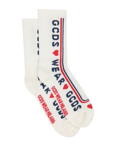 Gcds Man Socks & Hosiery White Size Onesize Cotton, Polyamide, Elastane