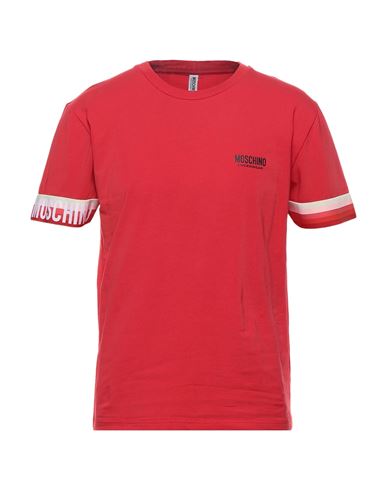 Moschino Man Undershirt Red Size L Cotton, Elastane