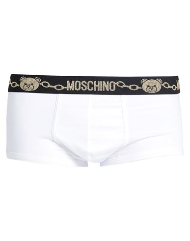 Moschino Man Boxer White Size Xs Cotton, Elastane