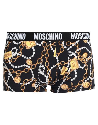 Moschino Man Boxer Black Size Xs Cotton, Elastane
