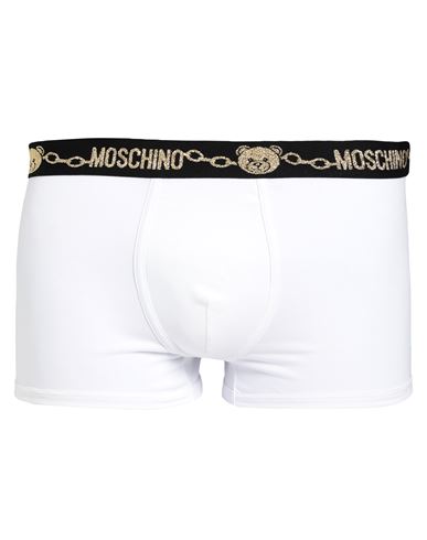 Moschino Man Boxer White Size S Cotton, Elastane