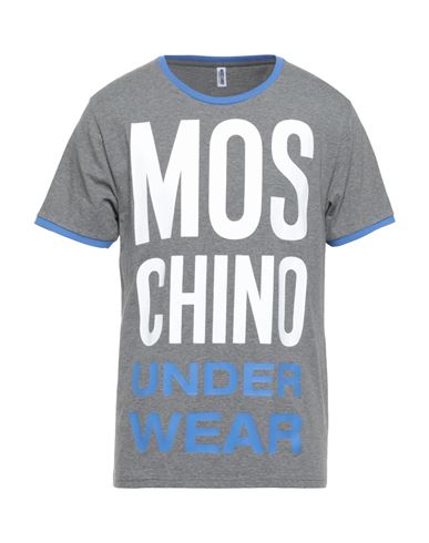 Moschino Man Undershirt Grey Size M Cotton, Elastane