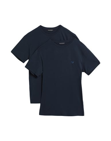 Emporio Armani Logo Crew Neck T-shirt In Blue