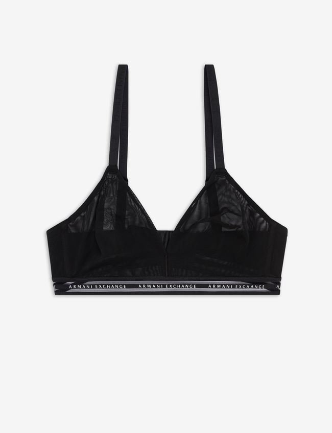 Armani Exchange Reggiseno Nero Poliammide, Elastan