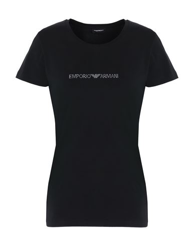 Shop Emporio Armani Loungewear T-shirt Woman Undershirt Black Size 6 Cotton, Elastane