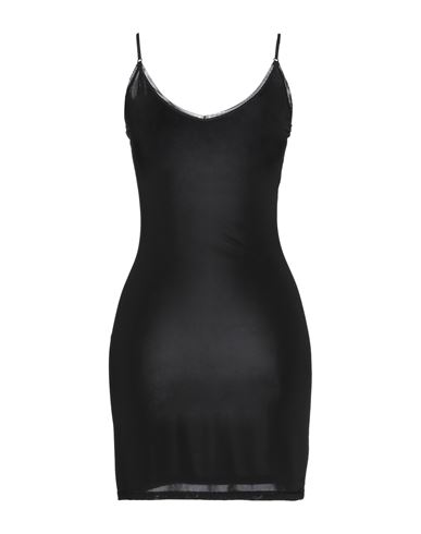 Ganni Woman Slip Dress Black Size M Rayon, Elastane