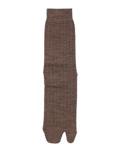 Maison Margiela Woman Socks & Hosiery Brown Size M Wool, Polyamide