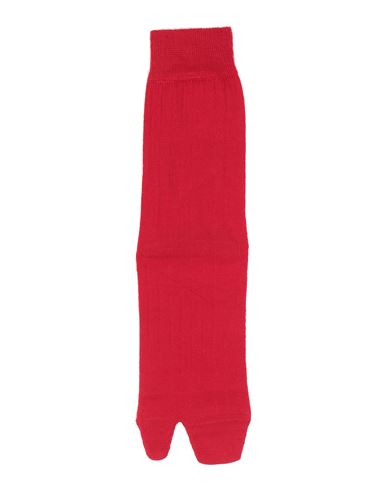 Maison Margiela Woman Socks & Hosiery Red Size M Cotton, Polyamide