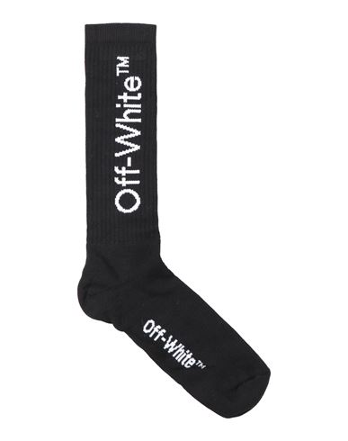 ™ Off-white Man Socks & Hosiery Black Size ONESIZE Cotton, Polyamide, Elastane