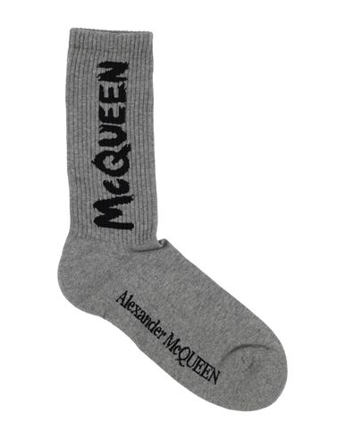 Alexander Mcqueen Man Socks & Hosiery Grey Size M Cotton, Polyamide, Elastane