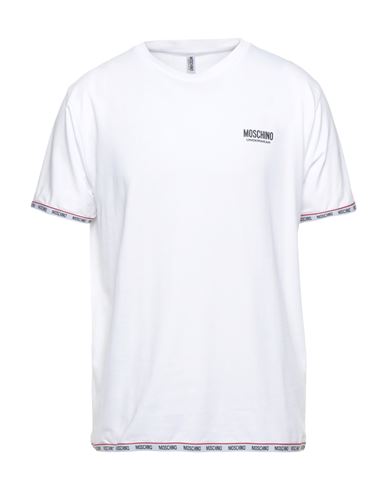 Moschino Man Undershirt White Size S Cotton, Elastane