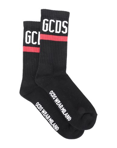 Shop Gcds Man Socks & Hosiery Black Size 6-8 Cotton, Polyamide, Elastane