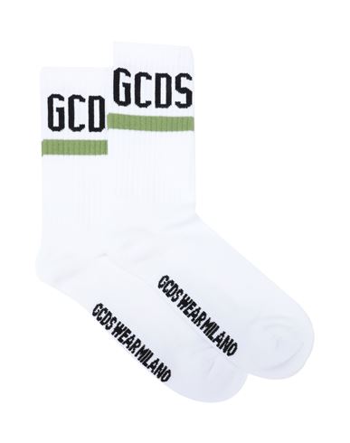 Gcds Man Socks & Hosiery White Size 6-8 Cotton, Polyamide, Elastane