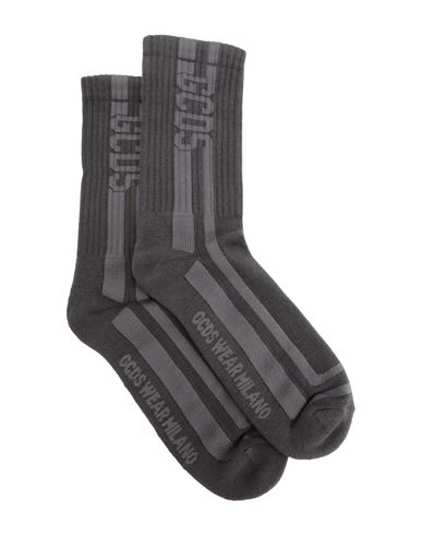 Gcds Man Socks & Hosiery Lead Size 4-6 Cotton, Polyamide, Elastane In Grey