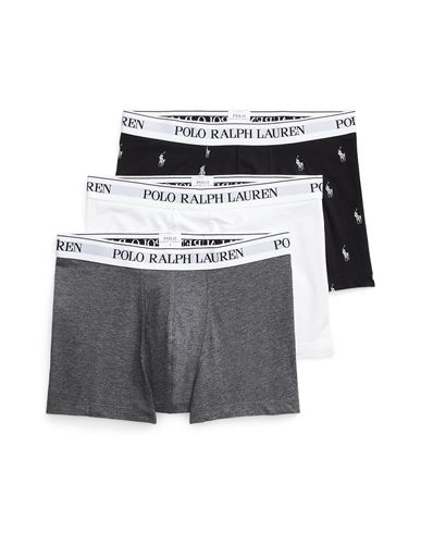 Polo Ralph Lauren Classic Stretch-cotton Trunk 3-pack Man Boxer White Size M Cotton, Elastane