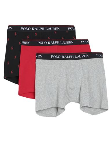 Polo Ralph Lauren Stretch Cotton Boxer Brief 3-pack Man Boxer Grey Size M Cotton, Elastane