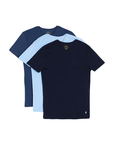 Polo Ralph Lauren Slim Crewneck 3-pack Man Undershirt Midnight Blue Size S Cotton
