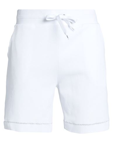 Moschino Man Beach Shorts And Pants White Size L Cotton, Elastane