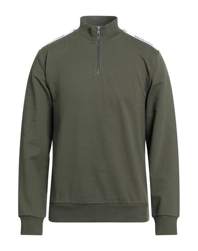Moschino Man Undershirt Military Green Size Xs Cotton, Elastane