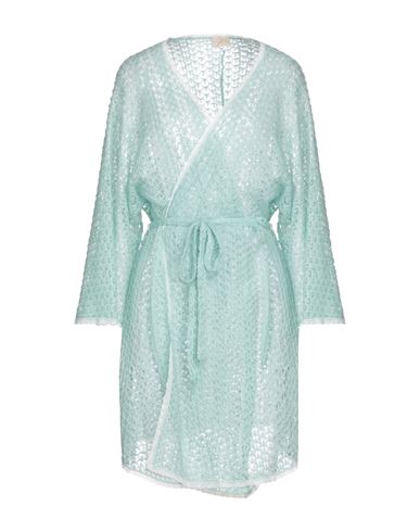 Tata Tatá Woman Dressing Gown Or Bathrobe Sage Green Size 12 Polyester, Wool
