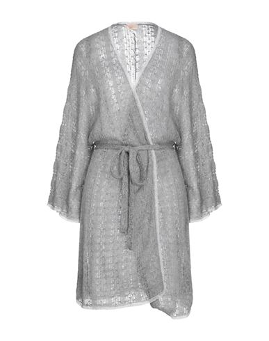 Tata Tatá Woman Dressing Gown Or Bathrobe Grey Size 10 Polyester, Wool