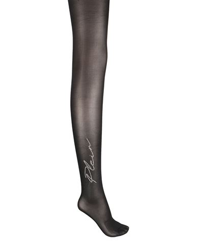 Philipp Plein Woman Socks & Hosiery Black Size 6 Nylon, Elastane, Cotton, Glass