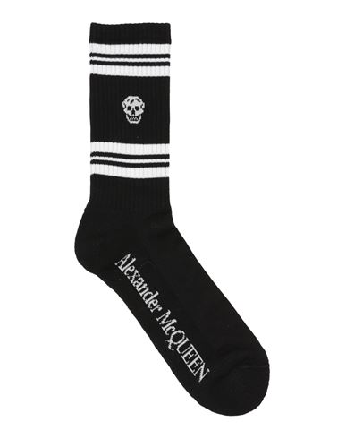 Shop Alexander Mcqueen Man Socks & Hosiery Black Size L Cotton, Polyamide, Elastane