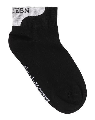 Shop Alexander Mcqueen Woman Socks & Hosiery Black Size Onesize Cotton, Polyamide, Elastane