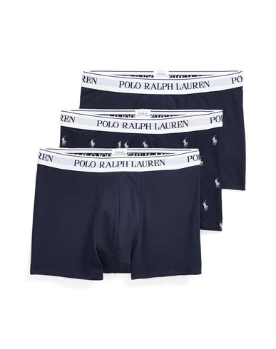 Polo Ralph Lauren Classic Stretch-cotton Trunk 3-pack Man Boxer Midnight Blue Size L Cotton, Elastan
