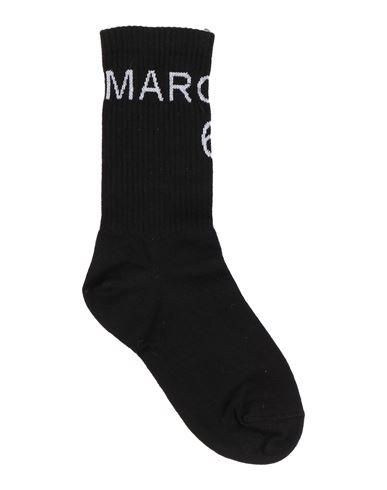 Shop Mm6 Maison Margiela Woman Socks & Hosiery Black Size L Cotton, Polyamide, Elastane