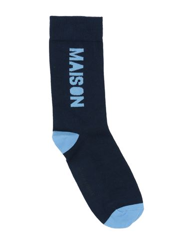 Maison Kitsuné Man Socks & Hosiery Midnight Blue Size Onesize Cotton, Polyamide, Elastane